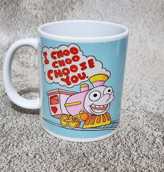 I Choo Choo Choose You Funny Valentine's Day, Anniversary, Special Occasions Gift Mug - Kawai Gift Store